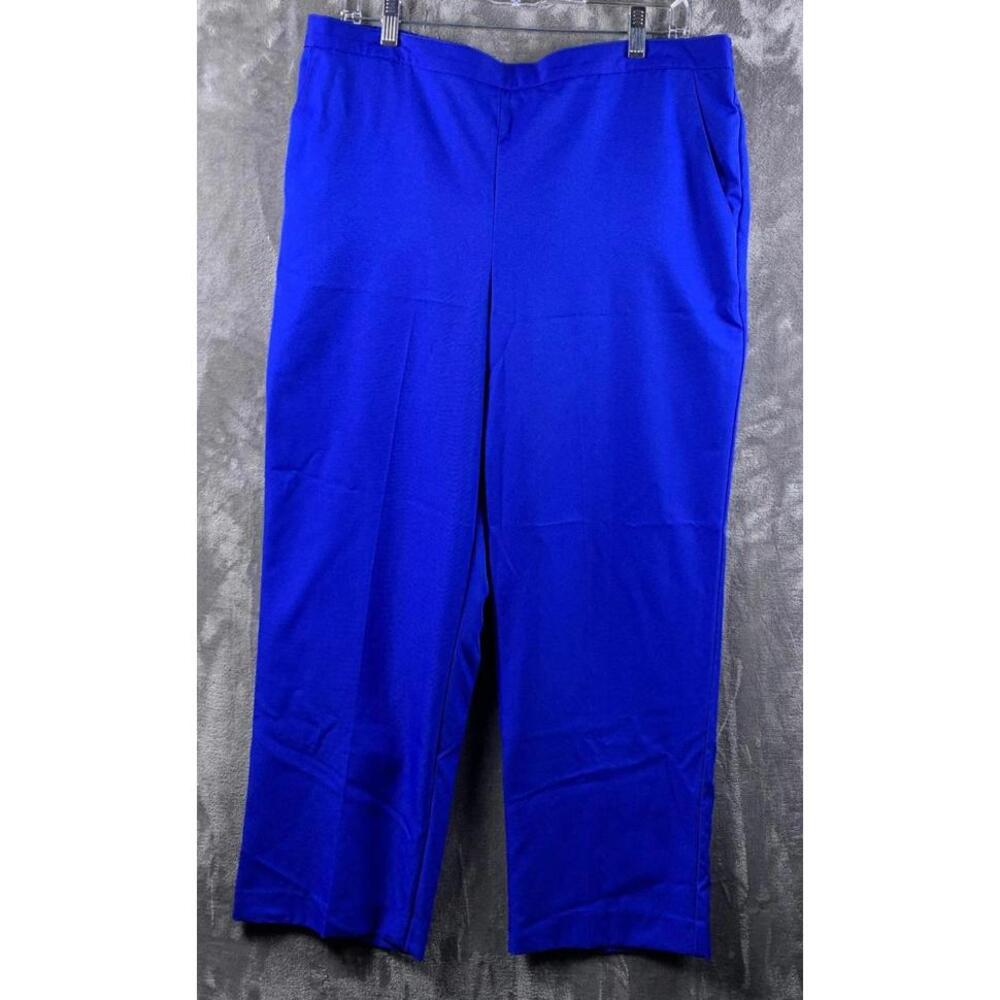 Alfred Dunner Classic Fit Poly Pants with back Elastic Waist Size 16 (720)